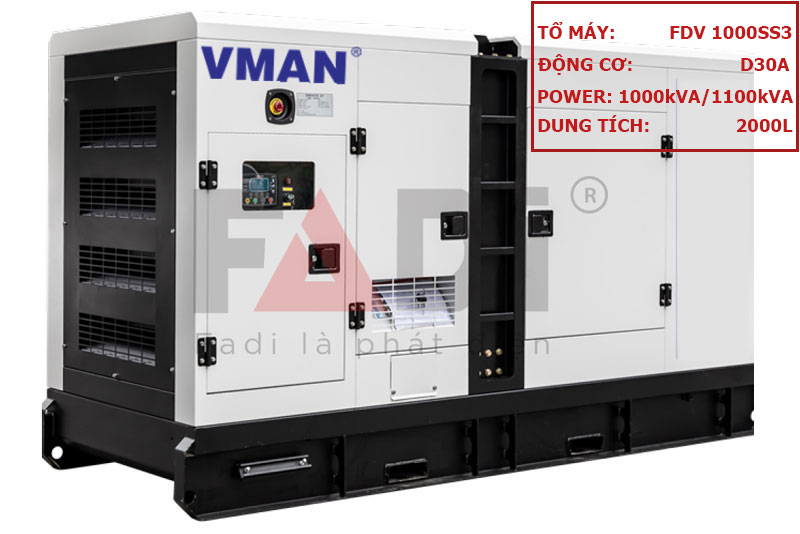 Máy phát điện 1000kVA FDV 1000SS3
